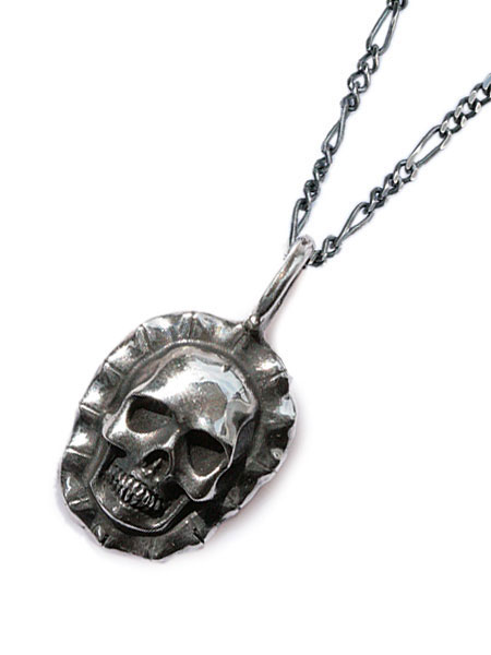 Lee Downey Skull Necklace (Silver)