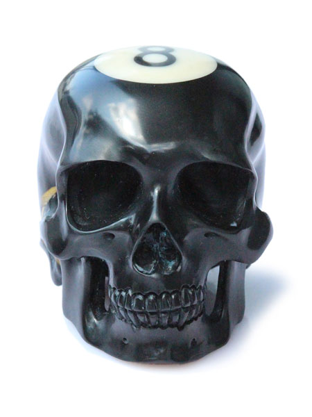 Carved Billiard Ball Skull - #8