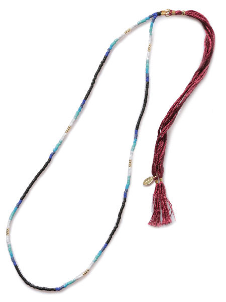 shashi OMBRE SEED NECKLACE (wine‐red)