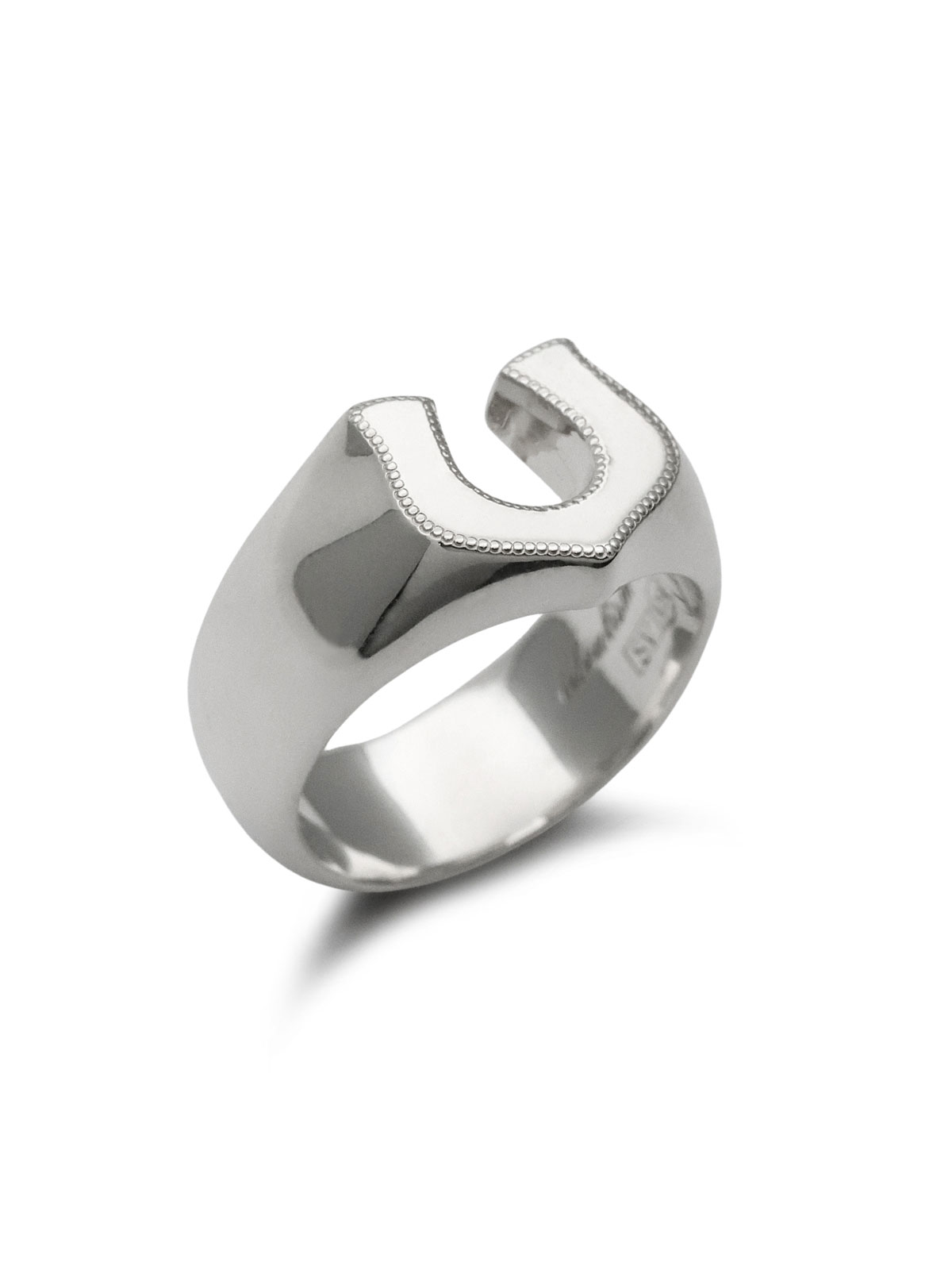 IDEALISM SOUND Milgrain Horseshoe Ring (Silver) [ID-61] / ミルグレイン ホースシュー リング