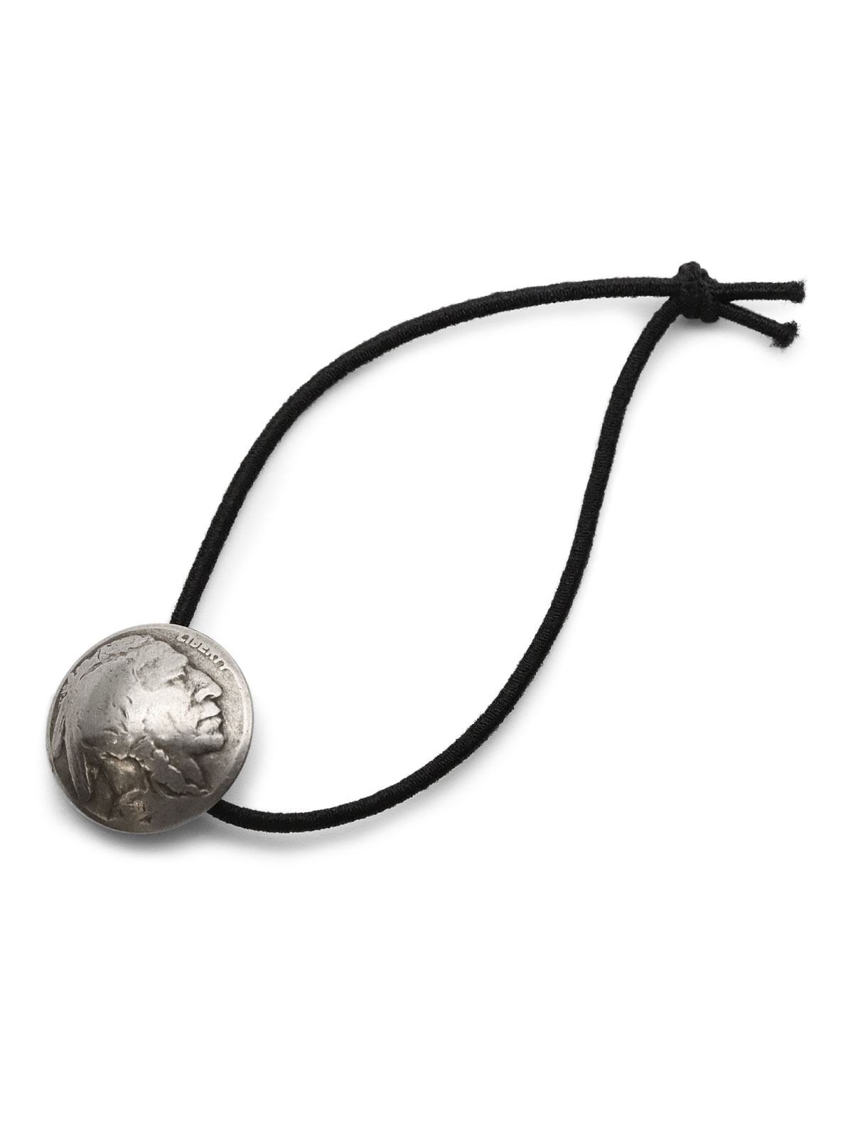 INDIAN JEWELRY Indian Head & Buffalo Concho Hair Elastic Bracelet / インディアン＆バッファロー コンチョ ヘアゴム ブレスレット