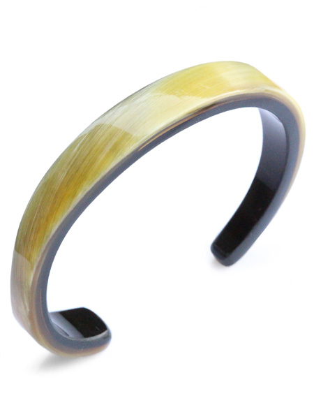 ON THE SUNNY SIDE OF THE STREET 11mm Buffalo Horn Twisted Bangle (D.Brown Mix)