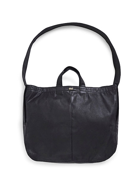 PEANUTS&CO. Peanuts&Co.×ADDICT CLOTHES WAXED COTTON NEWSPAPER BAG (BLACK)