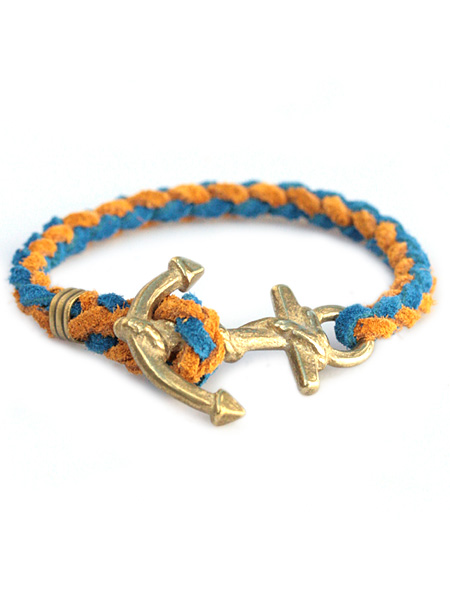 Anchor Woven Bracelet BLUExYELLOW