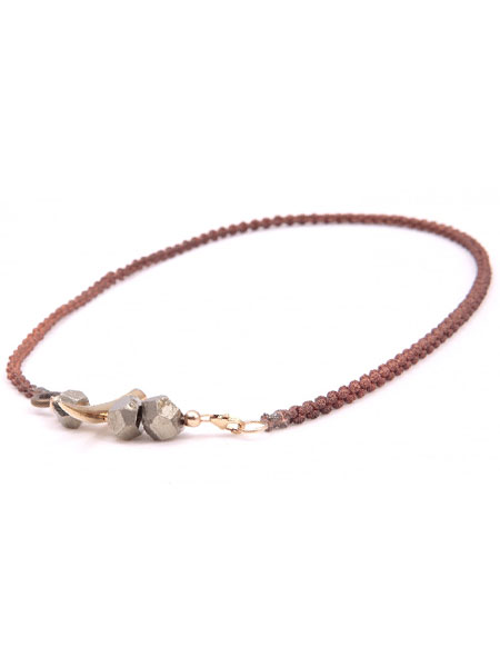 Gabriela Artigas Short Rope Chain + Pyrite Necklace