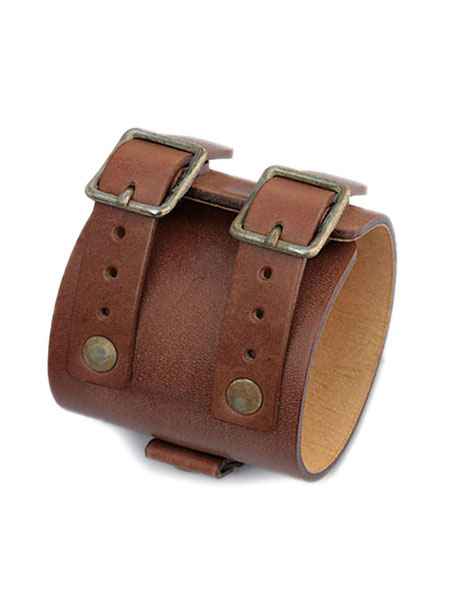 gbb custom leather JD Cuff Bracelet / JD カフ ブレスレット (ヴィンテージブラウン)