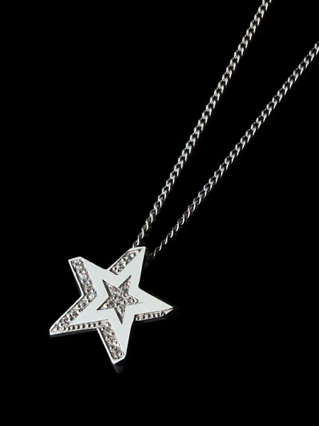 GARDEL STAR RIGHT NECKLACE [GDP-095/CLEAR]