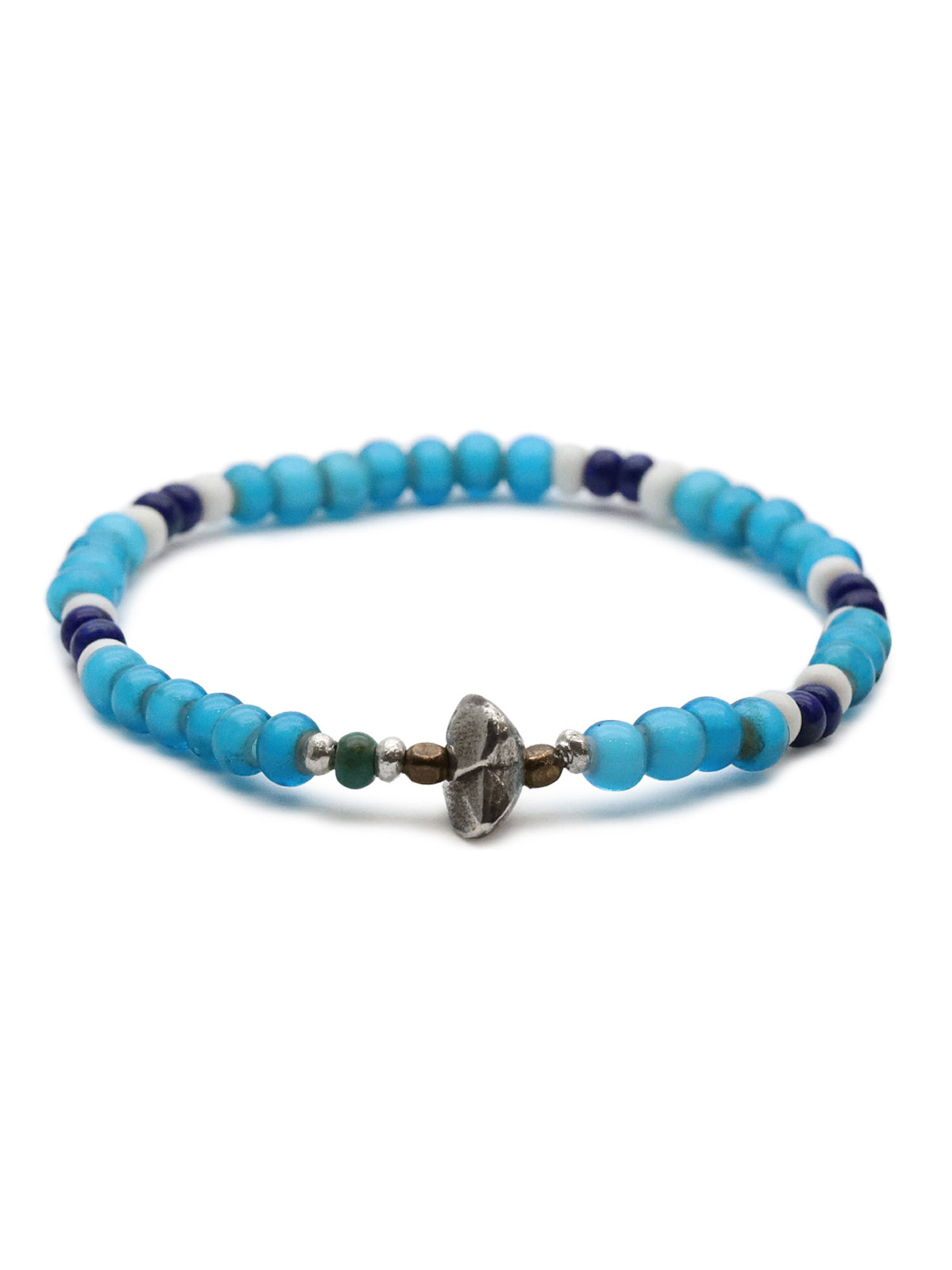 SunKu / 39 Vintage Beads Bracelet (Blue) [LTD-029] / ヴィンテージ ビーズ ブレスレット ブルー