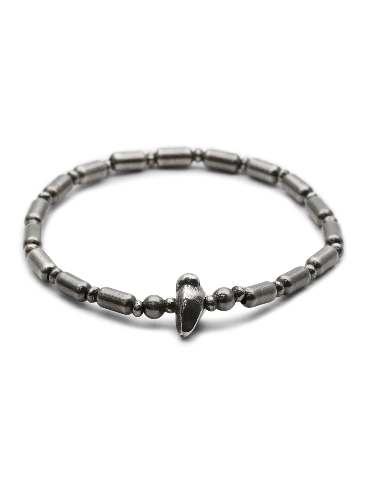 SunKu / 39 Silver Pipe Beads Bracelet [SK-345] / シルバー パイプ ビーズ ブレスレット