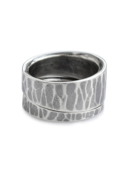 EDGE RING COMBI (RING2 HAMMERED / RING3 HAMMERED)