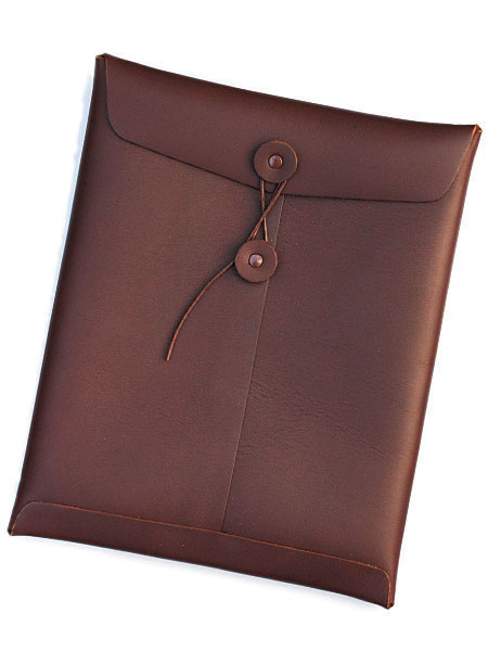 gbb custom leather Leather iPad Case (Chocolate)