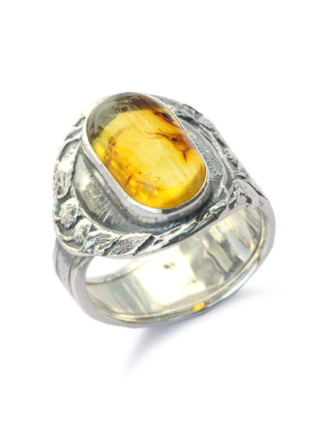 B.M.T. -BLIND MAN TOGS- SPOON RING AMBER