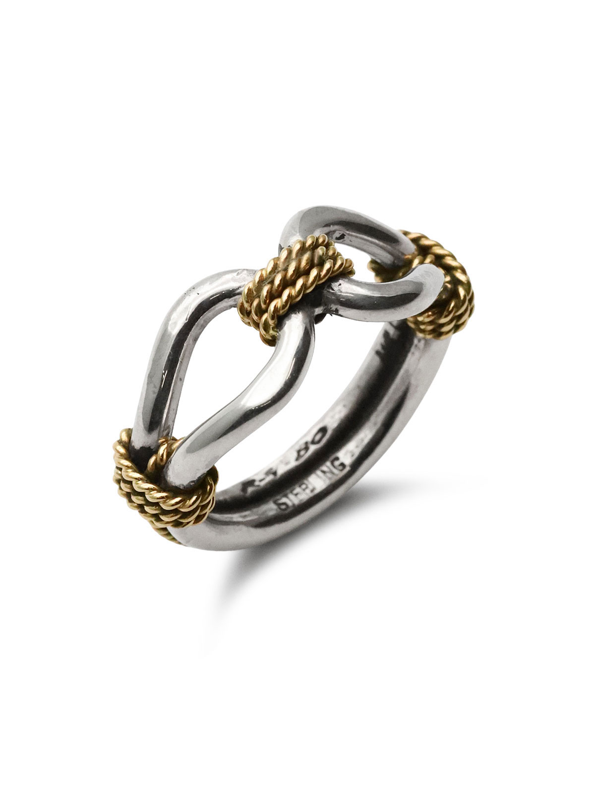 INDIAN JEWELRY スティーブアルビソ / ホースウィスパラー リング (Silver × K18 Gold)