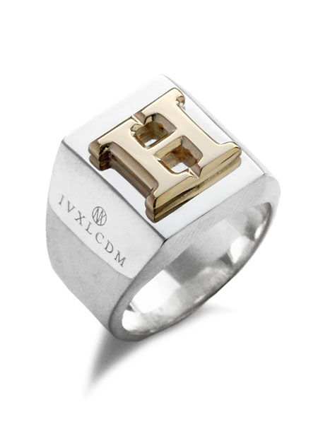 IVXLCDM ACRONYM STAMP PINKY RING (SILVER / K10GOLD)