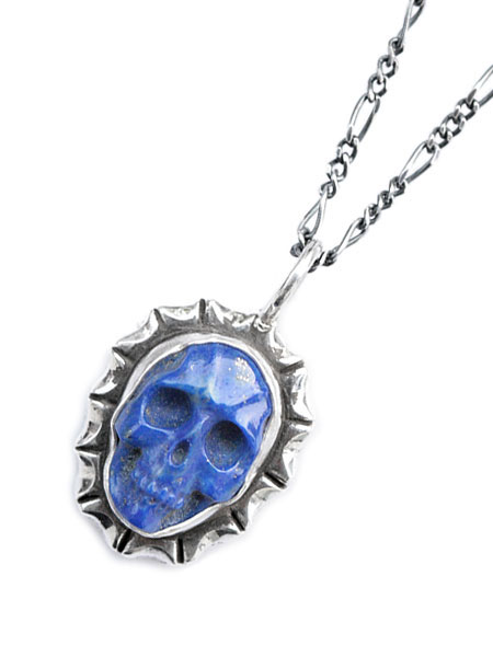Lee Downey Skull Pendant (Lapis lazuli)