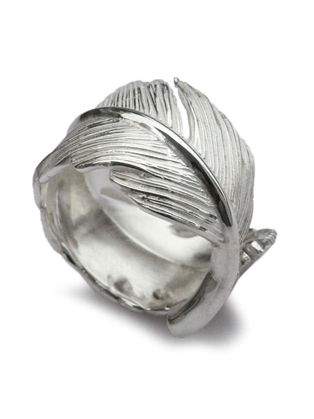 HARIM FEATHER RING L (WH)