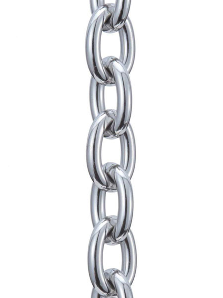 チェーン部分だけを近くで写して、質感やボリュームが分かるアップ画像。