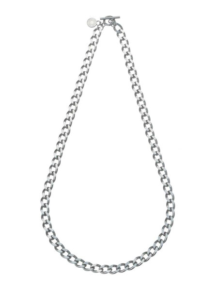 ネックレス全体を上から撮影し、チェーンの形がわかる画像。