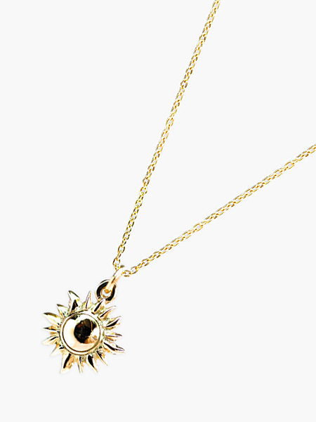 K10 YELLOW GOLD Sun Necklace [NO.11110]