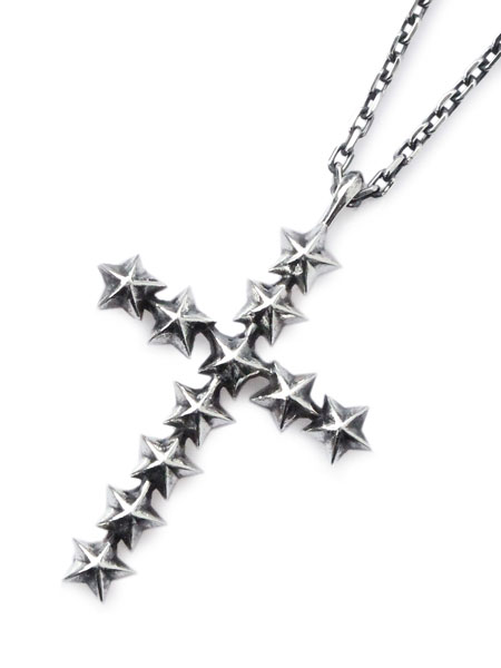 amp japan Star Studs Large Cross Necklace [16AJK-171]