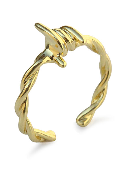 VERAMEAT BABY BARBED ADJUSTABLE RING (GOLD BRASS) / リング